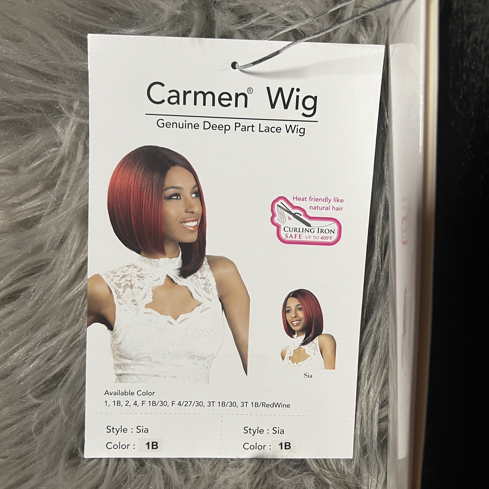 🆕 Carmen Wig SIA Deep Part Lace Wig – Lace Front 1B Black