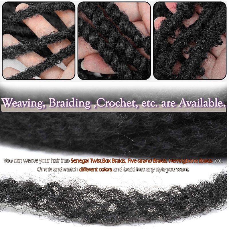 3/5 Bundles Puff Afro Kinky Curly Braids Bulks Braiding Hair Extension As Human