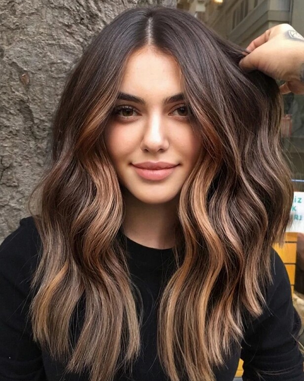 Balayage Chestnut Brown Ombre Human Hair Wig 13×4 Lace Wigs For Women
