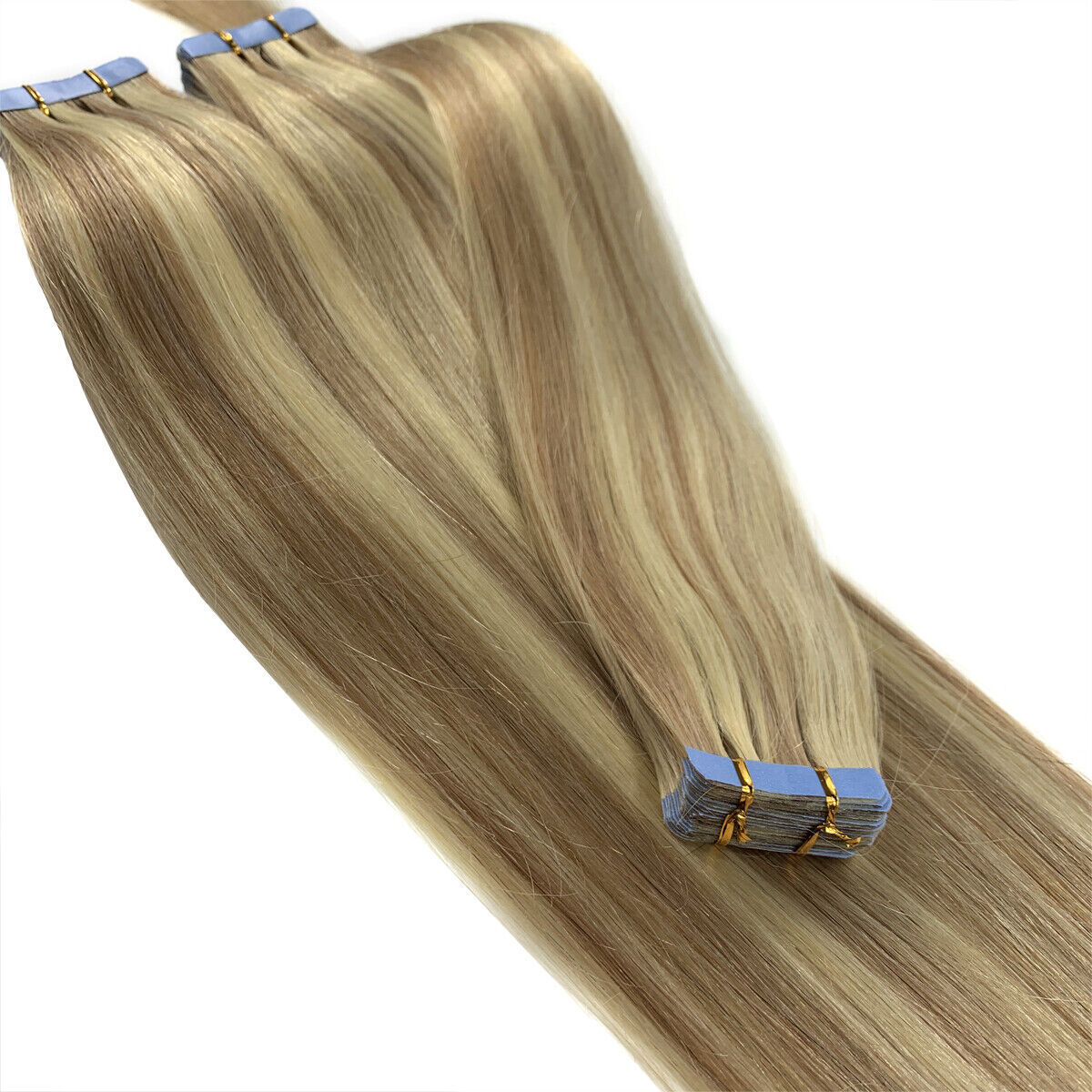 Tape in Hair Extensions Real Remy Human Hair Invisible Skin Wefts Full Head Hair