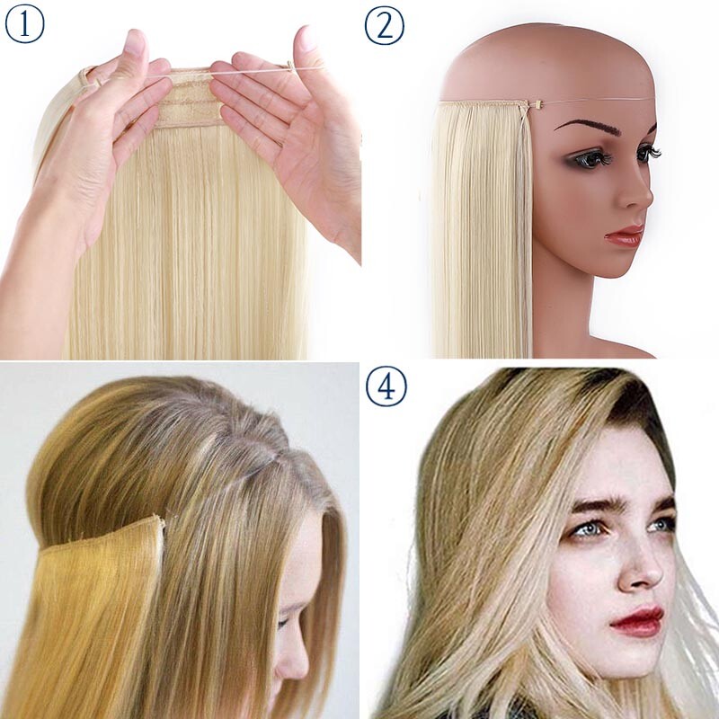 Mega Thick Top Secret Wire No Clip In No Pressure Hair Extensions One Piece Sotf