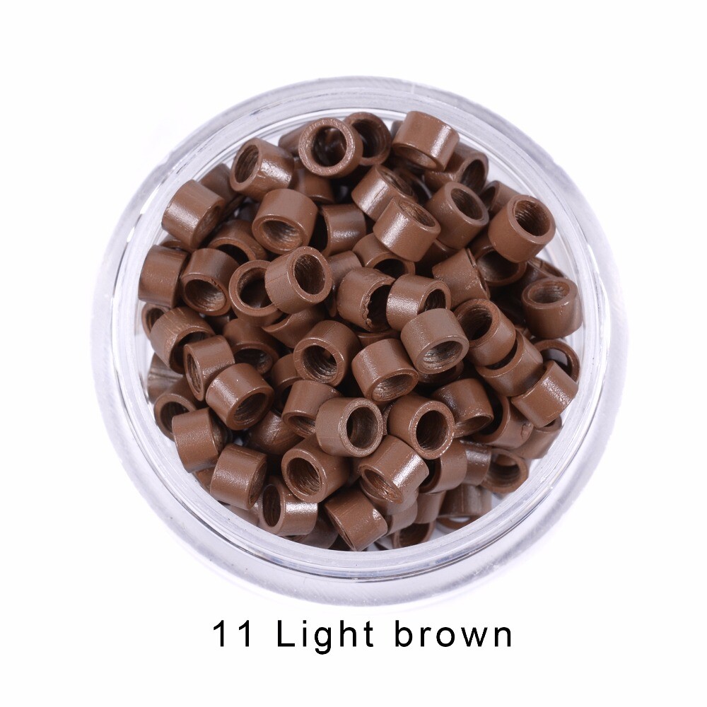 Fusion Screw Threaded Micro Ring Beads 4mm For Stick I-Tip Hair Extensions
