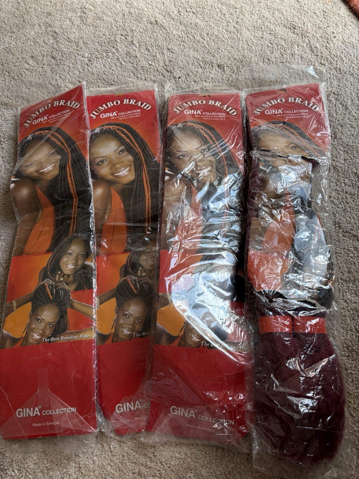 Artificial hair Jumbo Braid Gina Collection 100% Kanekalon color 1B NEW unused