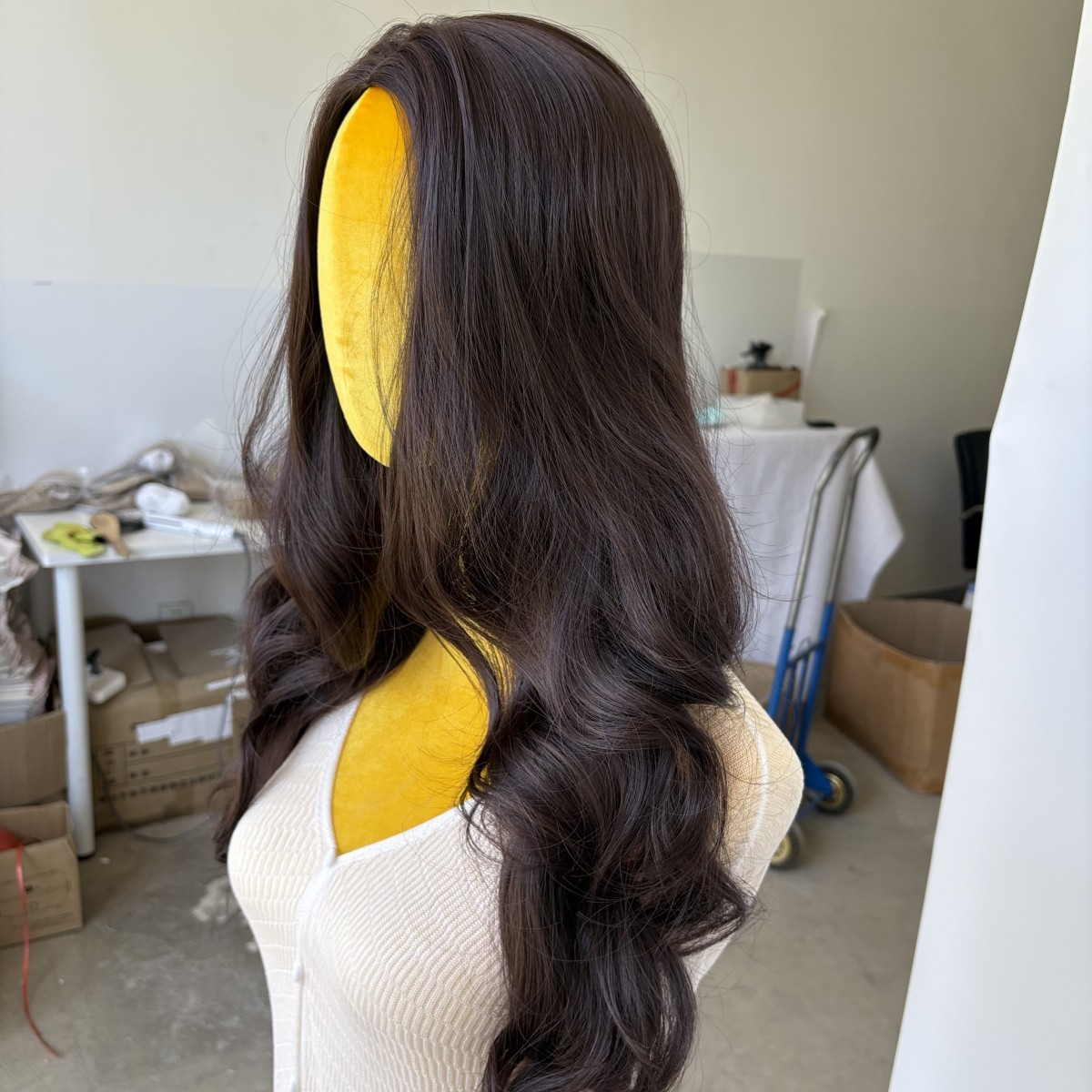 Cosplay Wigs Choc Brown Heat Resistant Synthetic Hair Halloween Long Wavy
