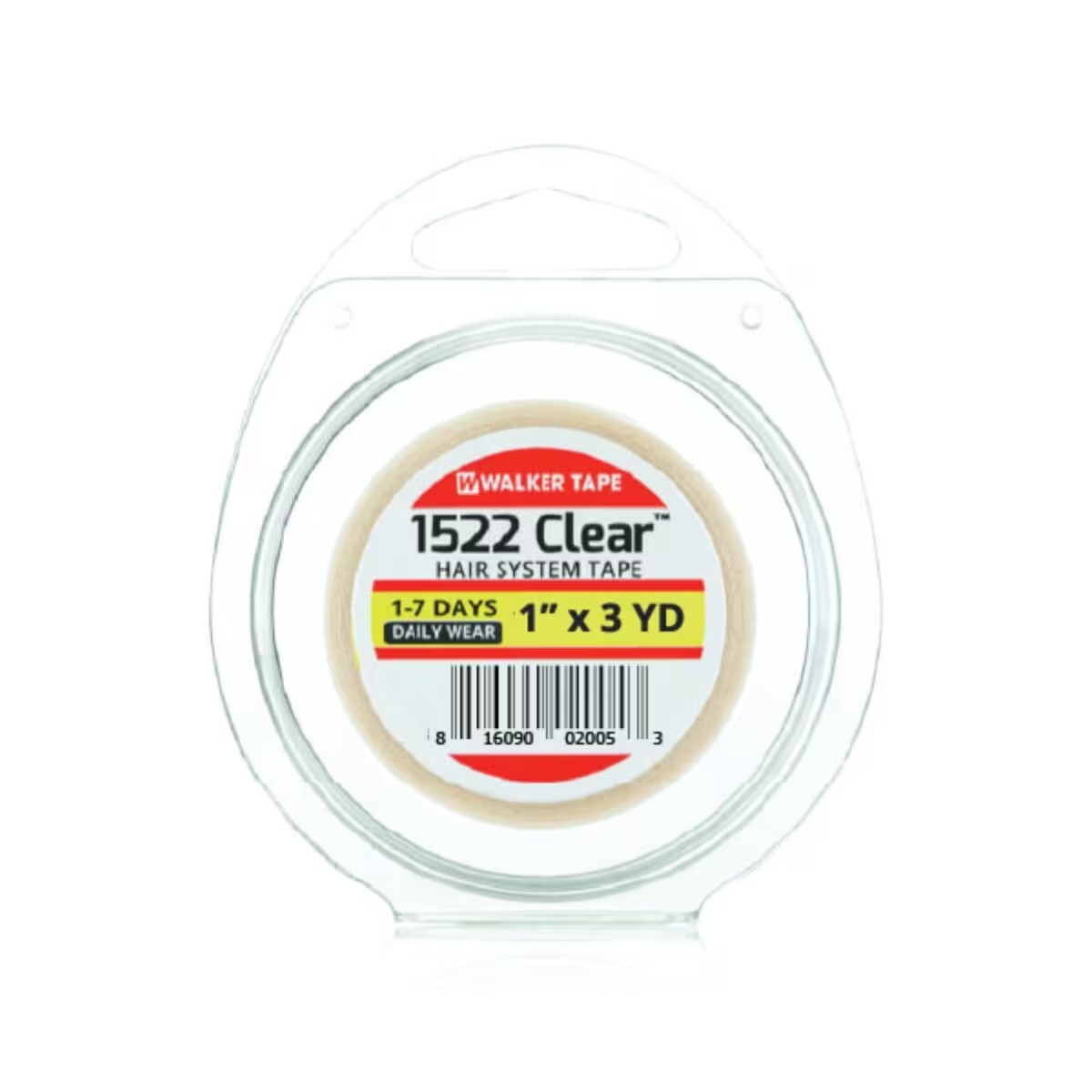Walker 1522 Clear Tape, Daily Wear Hair System Tape Roll, Hypoallergenic
