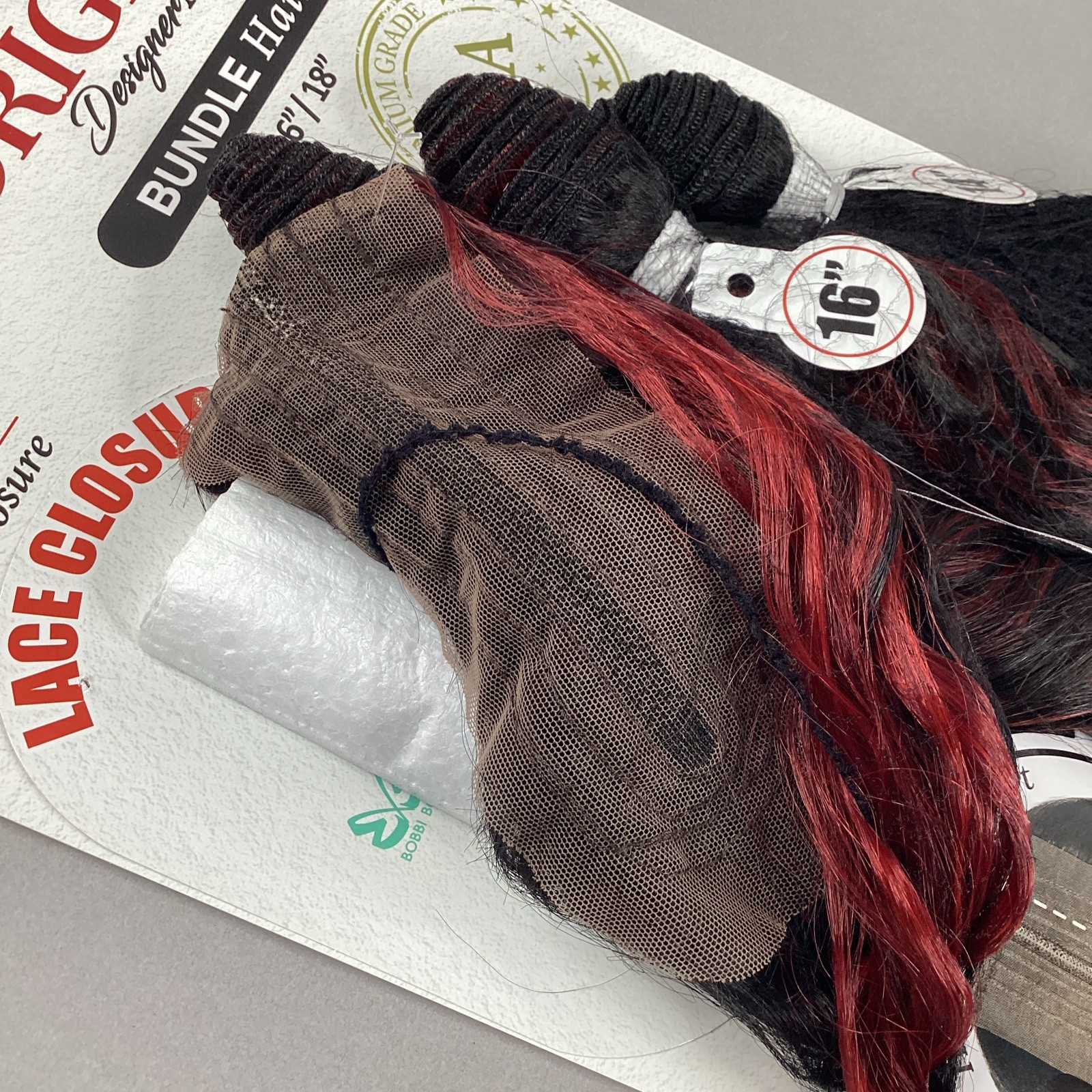 French Wave #THL1B/Burgundy 14” 18” All-in-One Premium Synthetic Hair Extensions