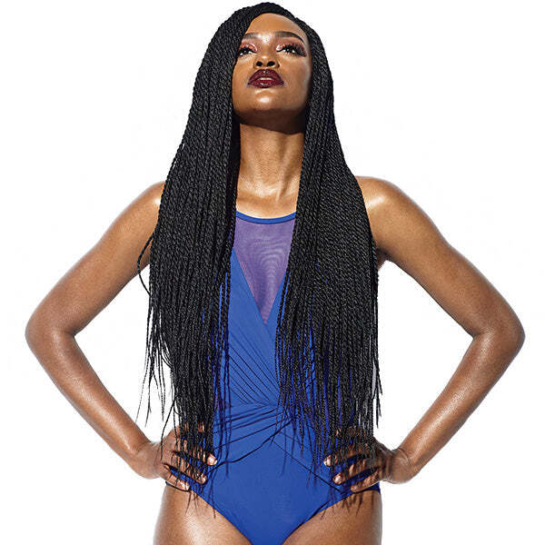 Sensationnel Cloud9 Ruwa Synthetic 4×4 Swiss Lace Front Wig – SENEGAL TWIST 32″