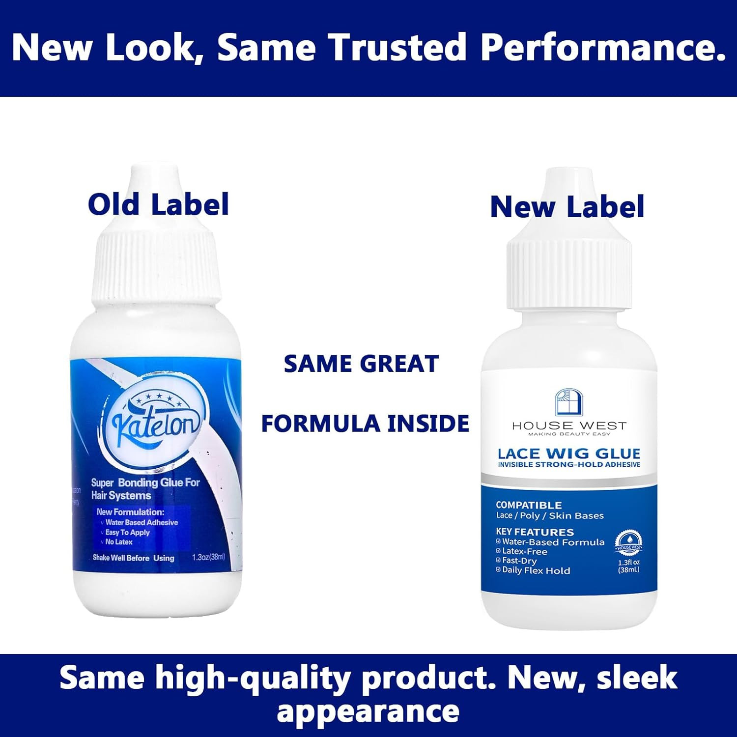 Lace Wig Glue – Waterproof & Invisible Bonding Adhesive, 1.3 Oz (38Ml) Strong Ho