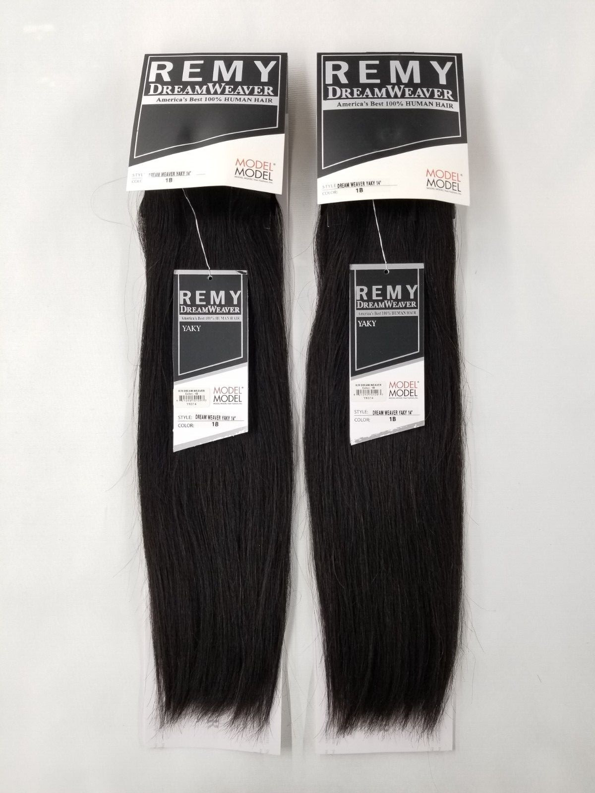 2 Packs ModelModel Remy Dreamweaver 100% Human Hair Extension 14″~Off Black