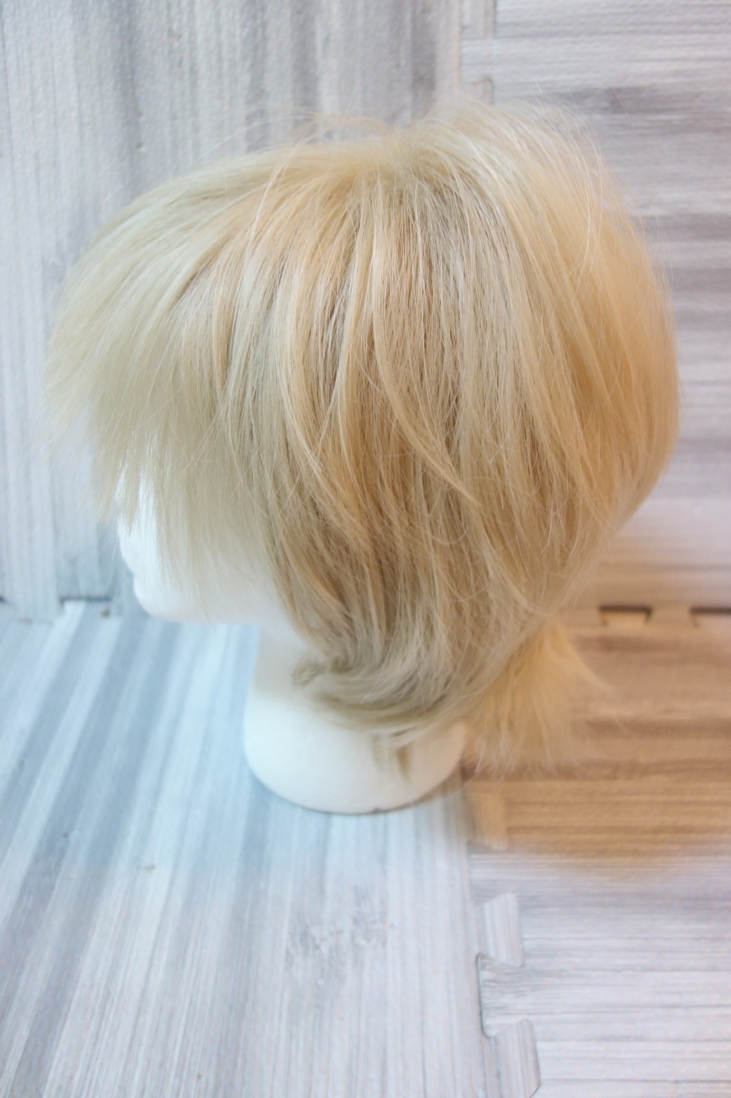 Lot of Three Wigs Various Colors Styles Lace Caps Black Blonde Purple