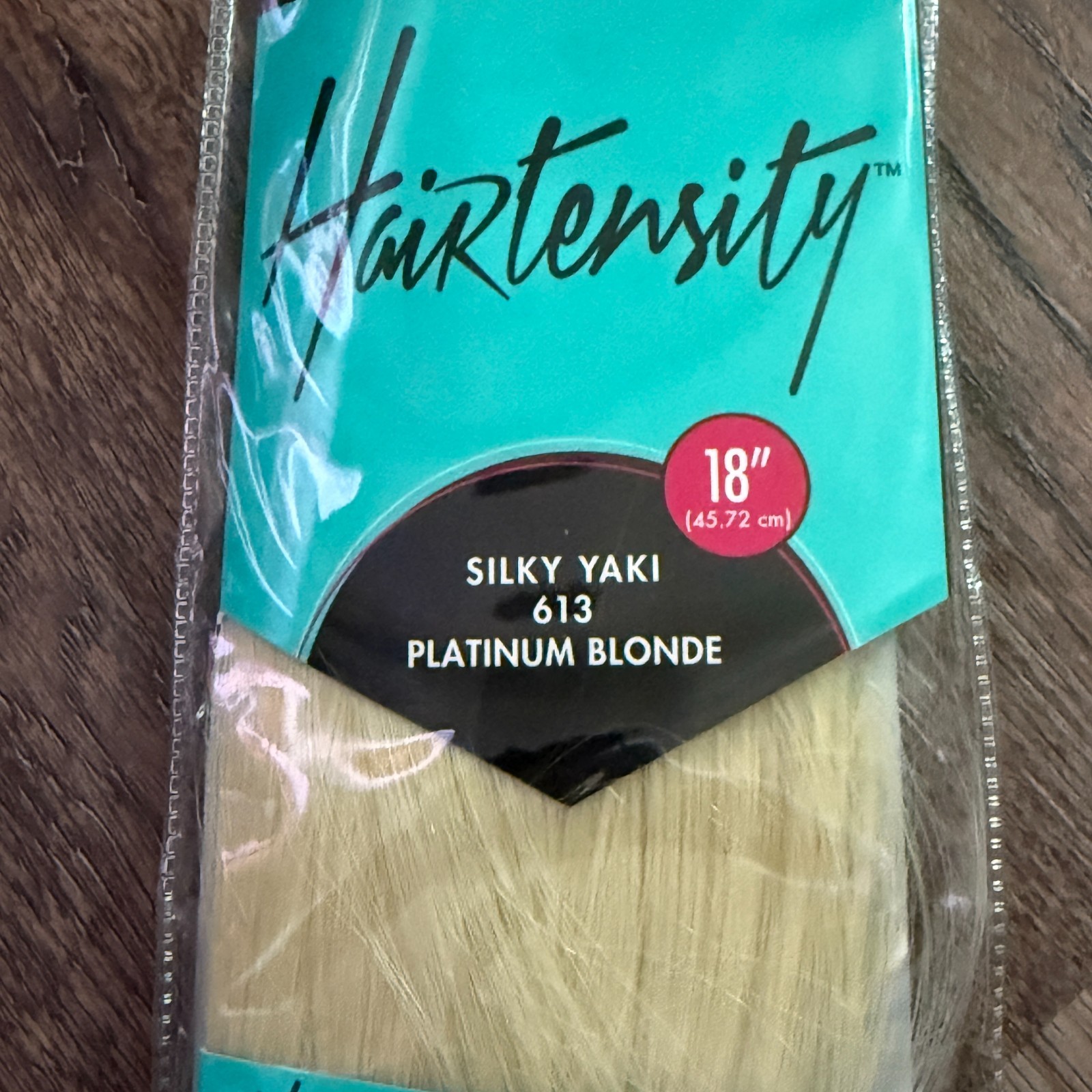 Hairtensity SILKY YAKI 613 PLATINUM BLONDE 18” Premium Blend Hair #412178 NIP