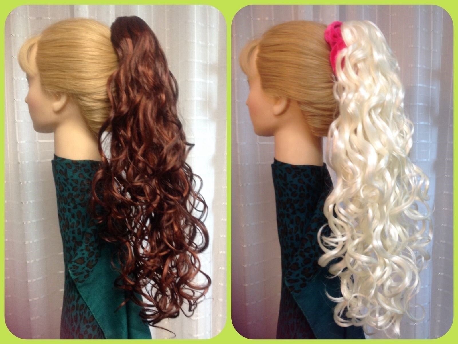 DELANIE MONA LISA long spiral curl clip hairpiece BLACK BROWN RED BLONDE FROST
