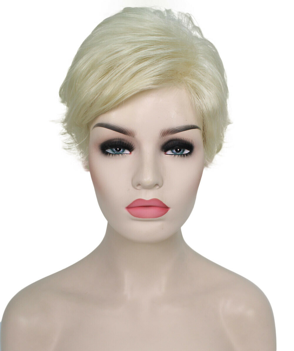 Dorothy – Straight Kanekalon Synthetic Fiber Full Wig, 2-4.5 in, Platinum Blonde
