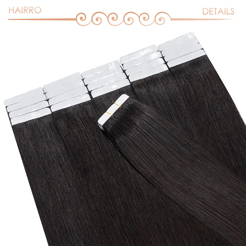 8A Tape In Extensions, 100% Real Remy Soft Human Hair Hairpiece Skin Weft 18Inch