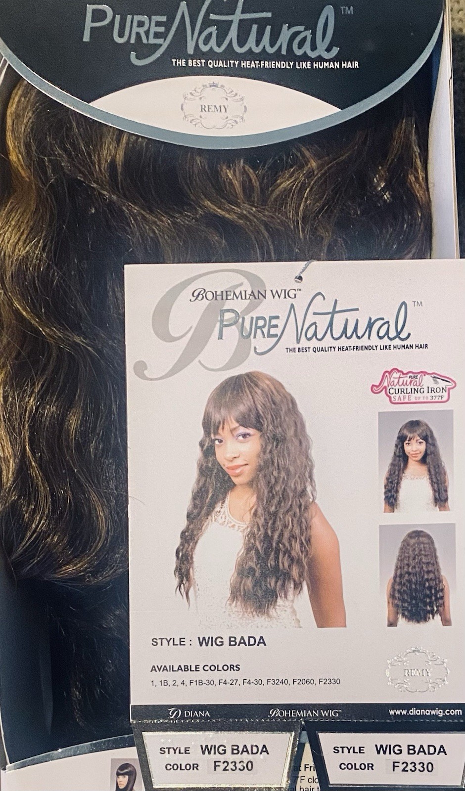 DIANA BOHEMIAN WIG BADA F2230 Color Pure Natural Like Human Hair NEW