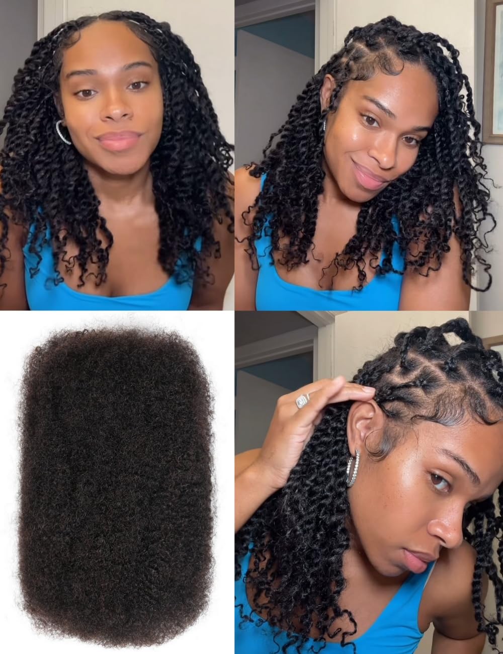 Style Icon 1 Bundle Afro Kinkys Bulk Human Hair 18 – – – – Loc Braiding