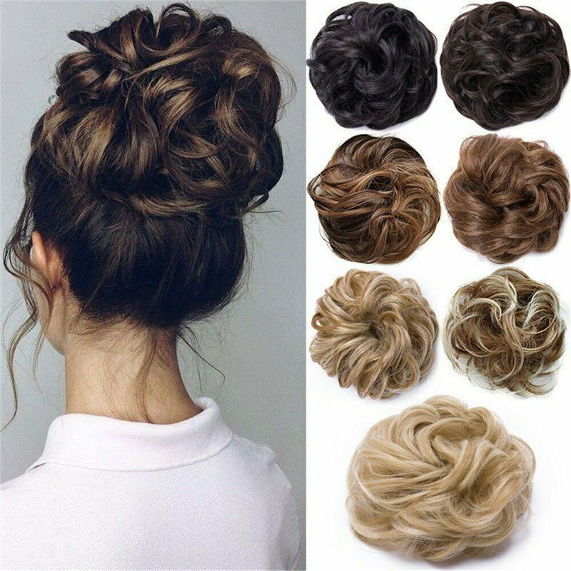 Hair Band Wig Bun Hair Rope Fluffy Hair Band 2024 Chemical Fiber Hair Band Wig