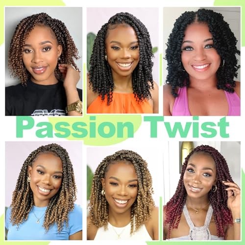 Passion Twist Crochet Hair 10Inch Passion Twist Hair 8 10 Inch (Pack of 8) T30