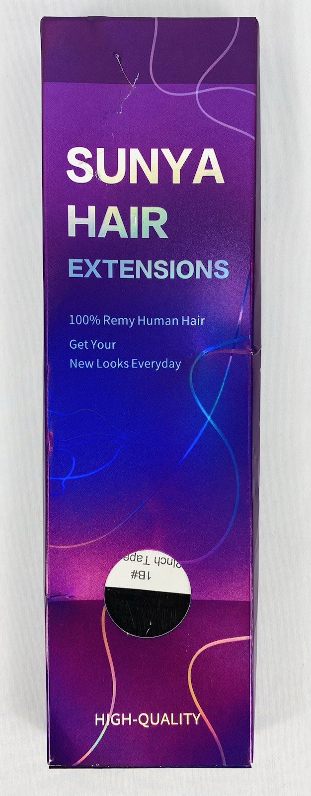 Sunya Tape in Hair Extensions-Natural Black #1B-100% Remy Human Hair-22 in-NIB