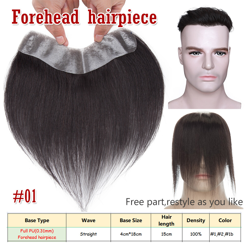 8A Toupee For Men Remy Human Hair Hairpiece Full PU Skin Hair System Replacement