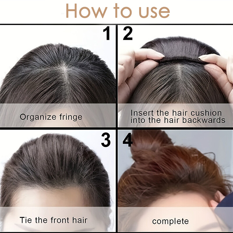 Women Volume Bump Inserts Hair Bun False Hair Clip Hair Pad Insert Styling Tool