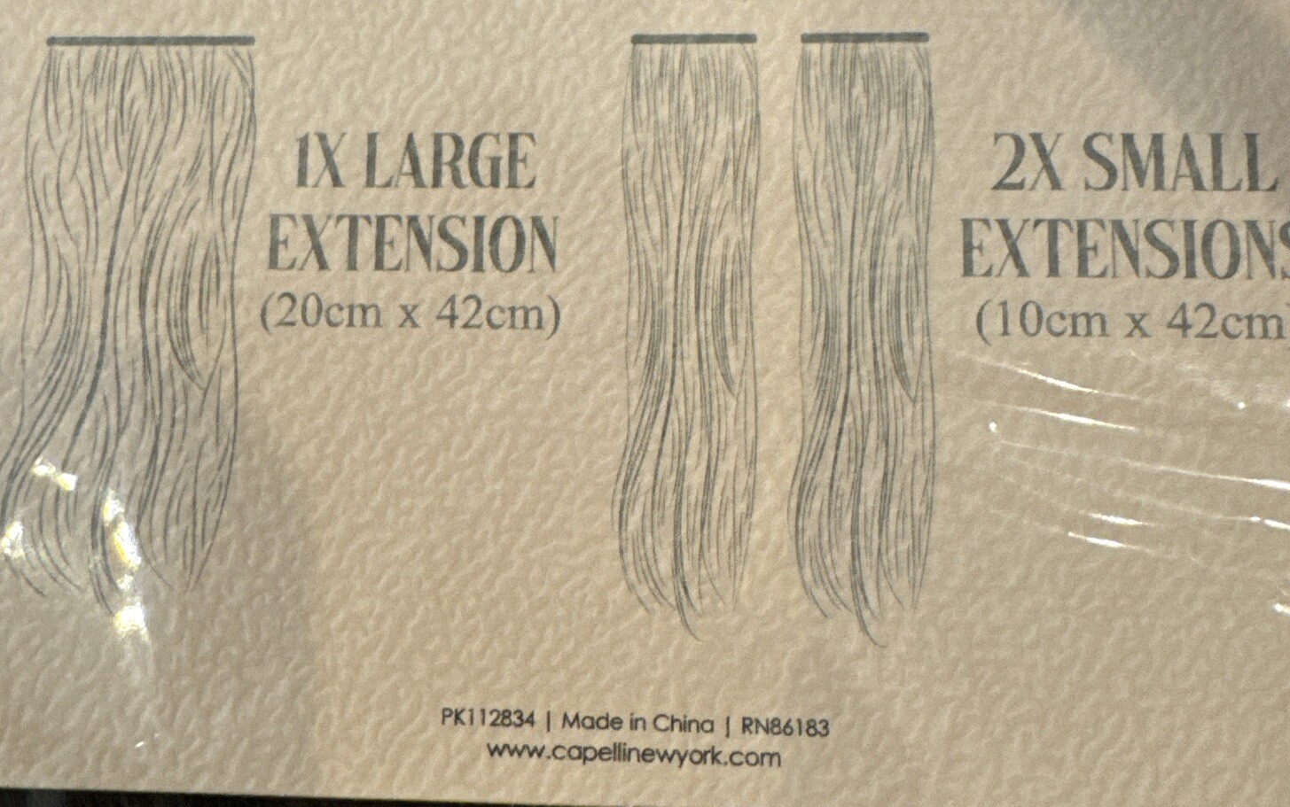 Capelli Brown 3 Piece Faux Hair Clips 1 Large And 2 Small. Wear Straight/curly