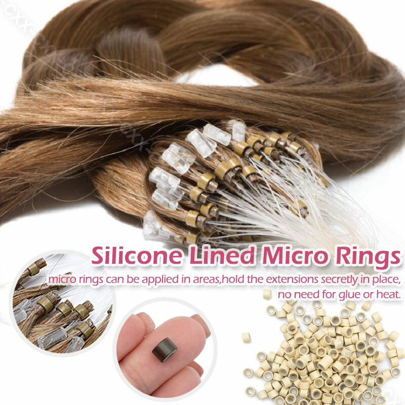 300S Micro Ring Beads Hair Extensions Easy Loop Micro Loop 100% Remy Human Hair