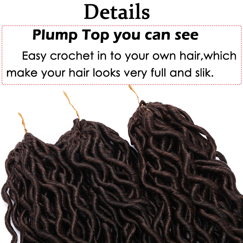 5 Pack = 120s Goddess Faux Locs Dreadlocks Twist Crochet Braids Hair Extensions