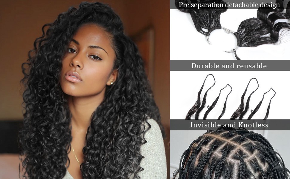 22-24″ 60g Human Hair Crochet Deep Wave for Black Women Miracle Knots 30 Strands