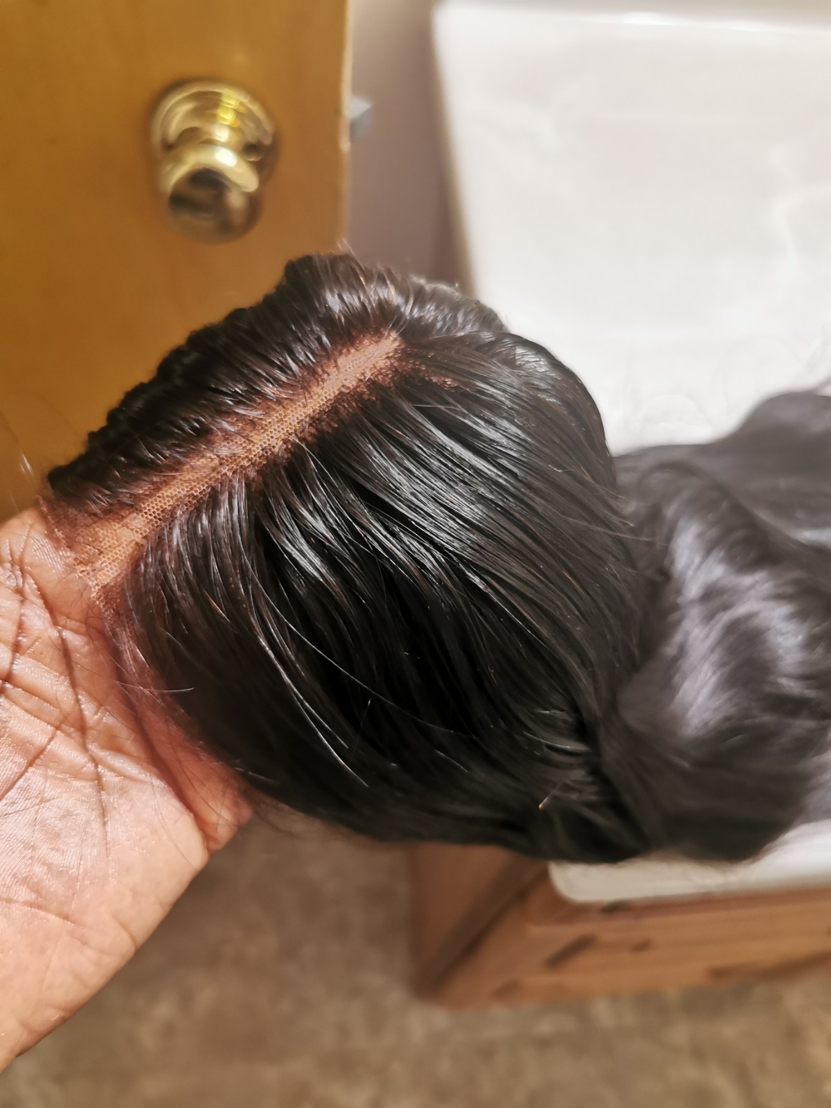 High Quality Full Lace Wig Natural Black Straight Human Hair Wig 28″