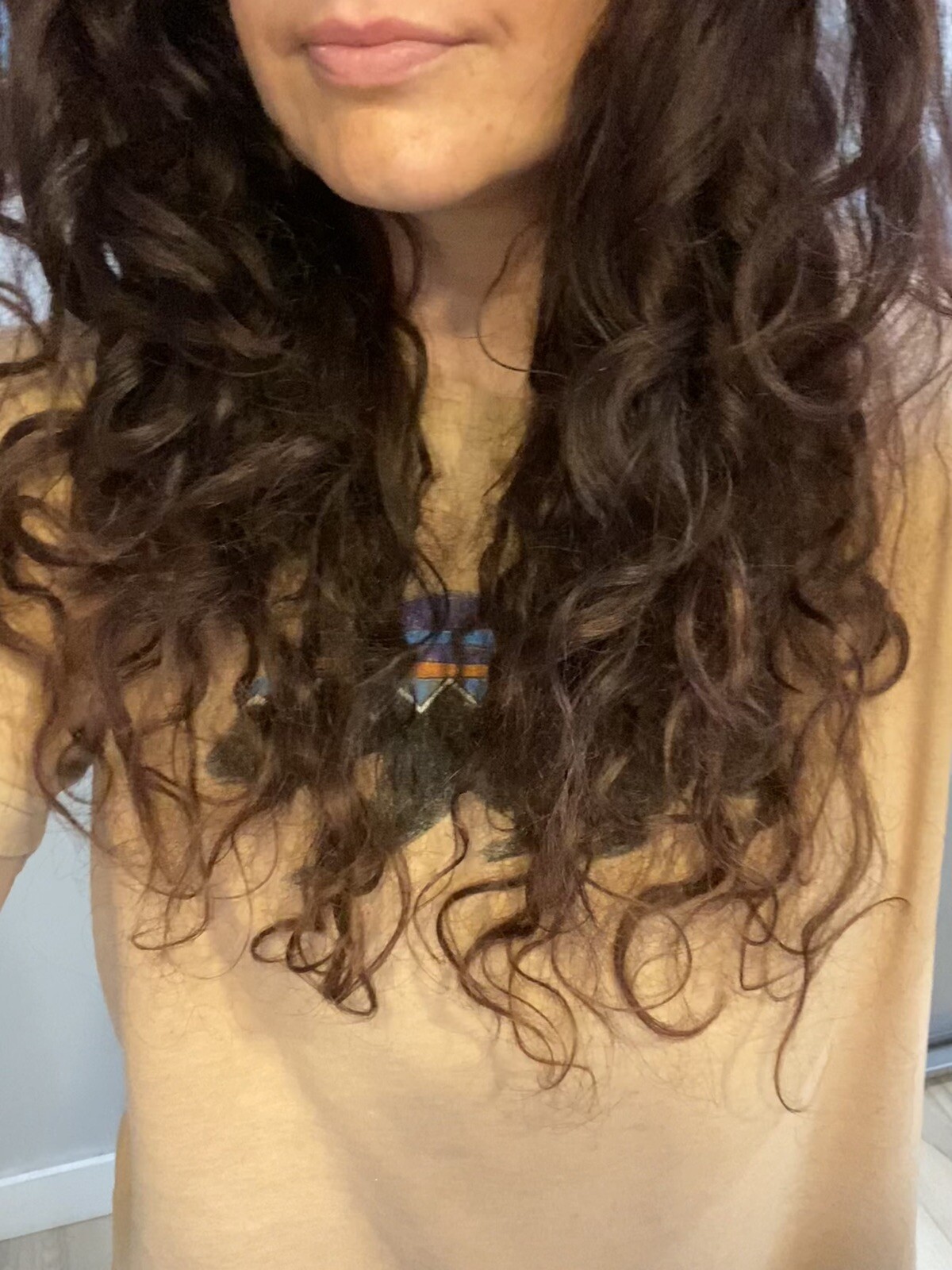 real cut human hair Dark Golden- Ish Brown, Healthy, Not Dyed, Wavy 10-12”