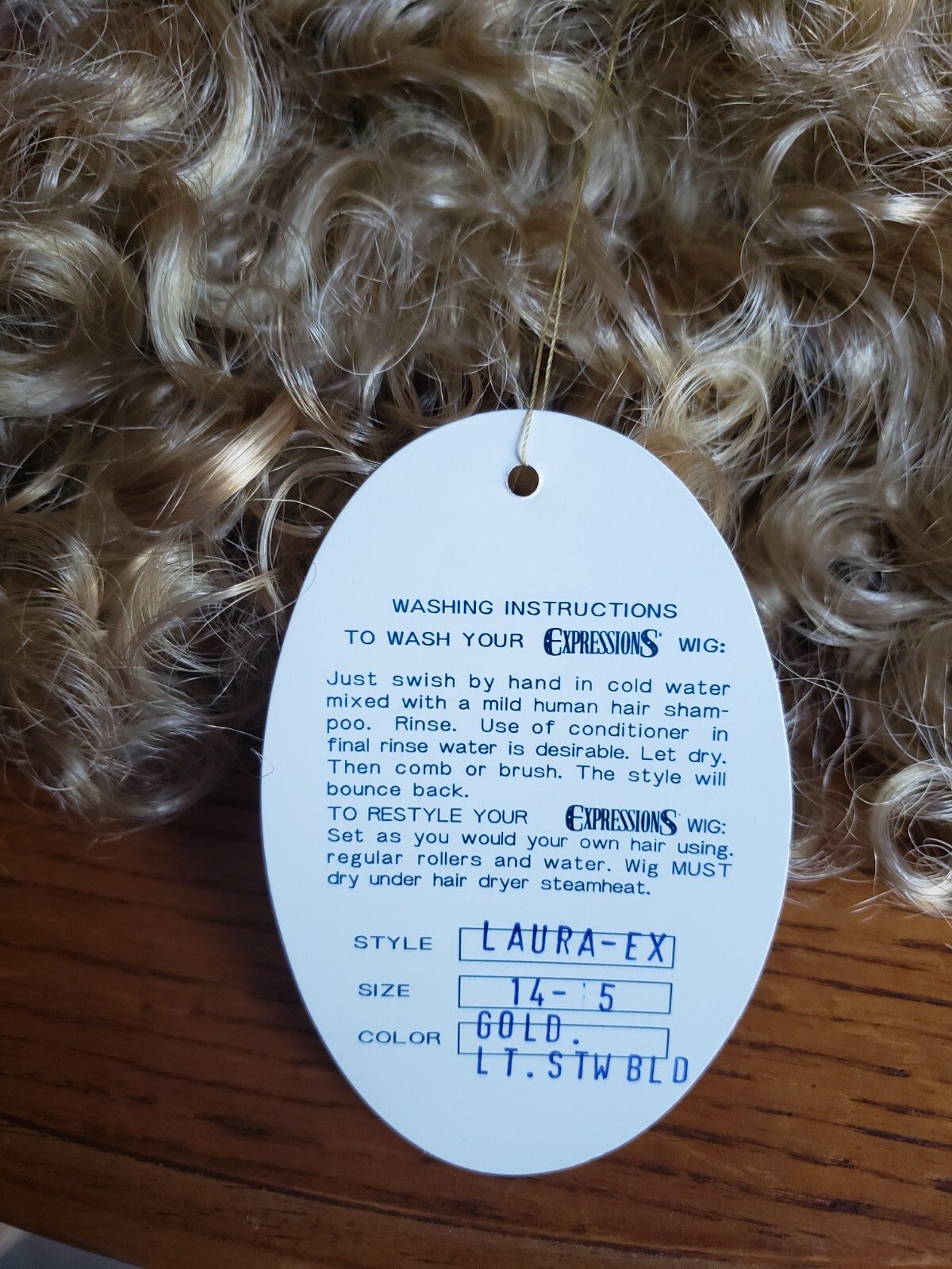 Wig 14/15, Light Blonde, Fluffy curls, Full Cap, NEW by Expressions #1