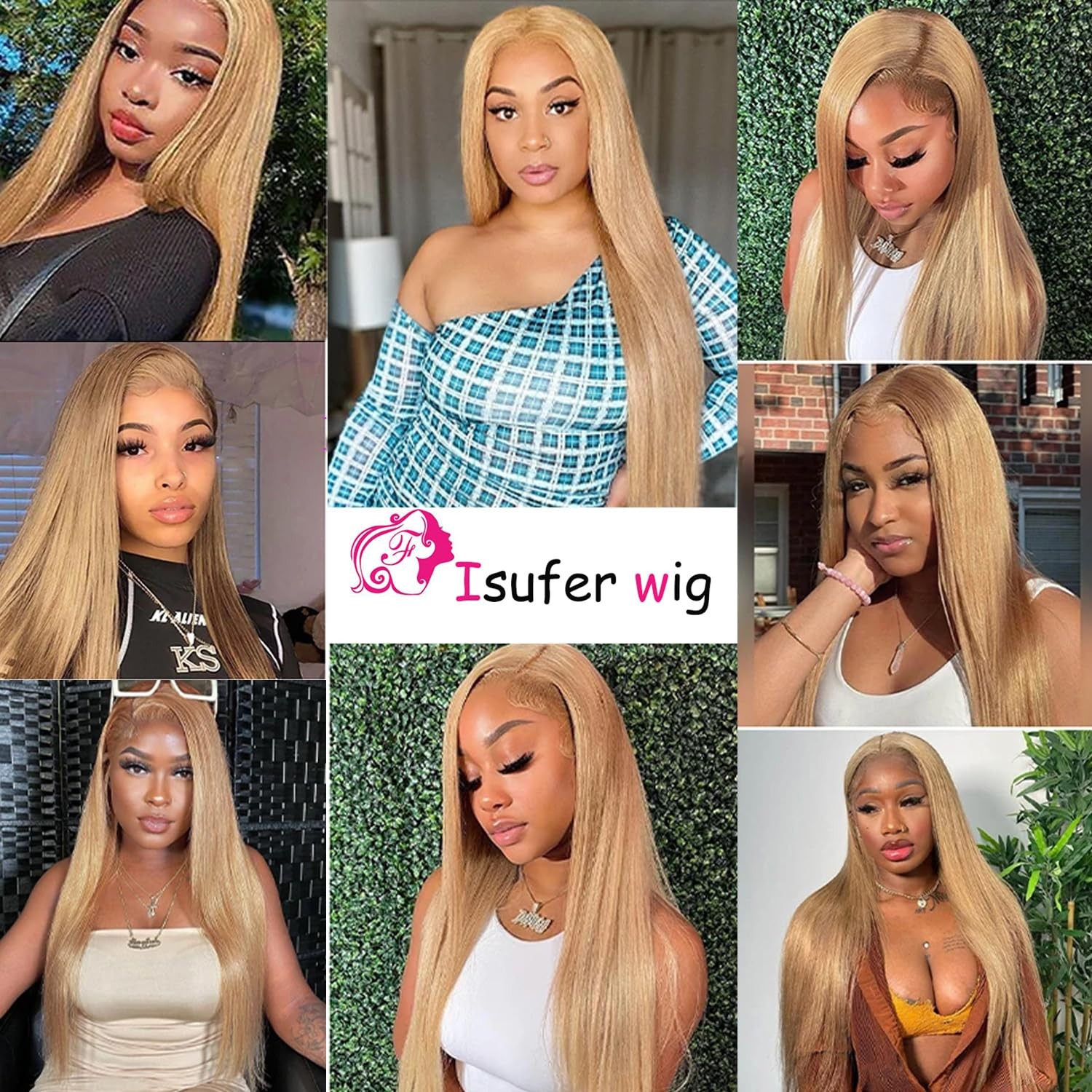 Isufer 27 Frontal Honey Blonde Closure 2X6 Hd Transparent Lace Frontal Closure