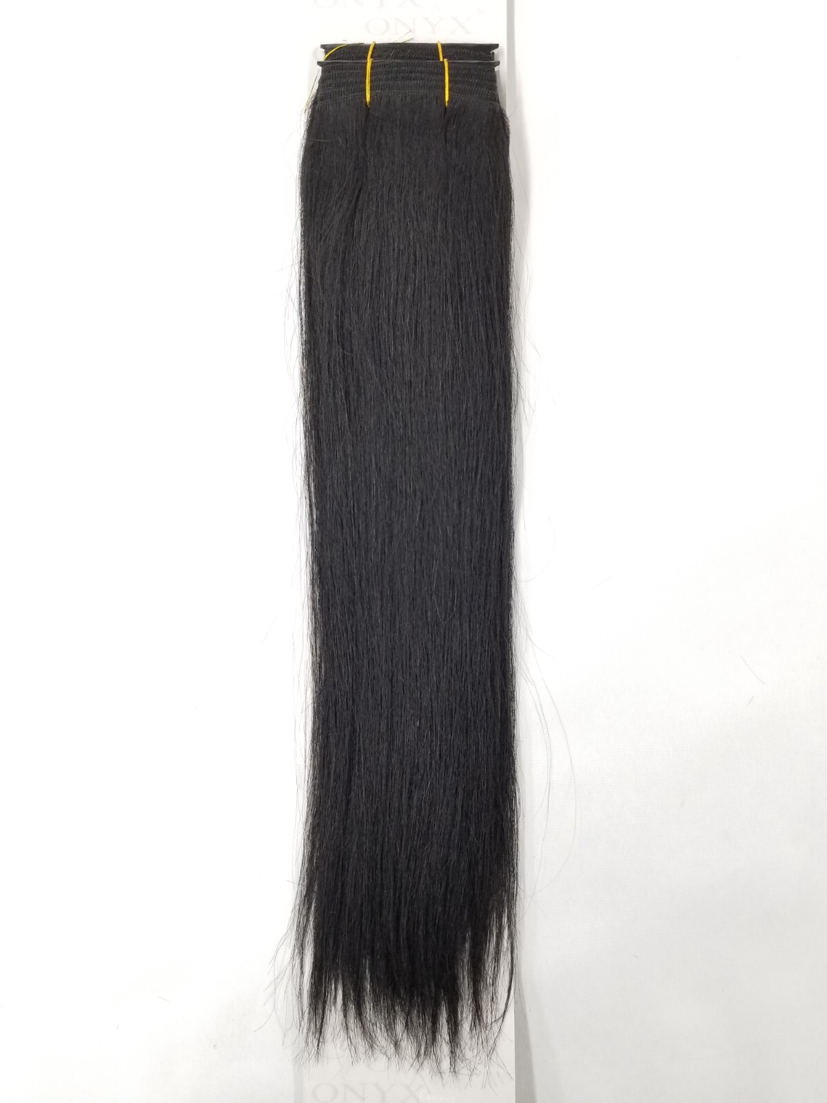 ONYX Black Diamond 100% Human Hair Natural Essence Yaki Weave Extension 22″