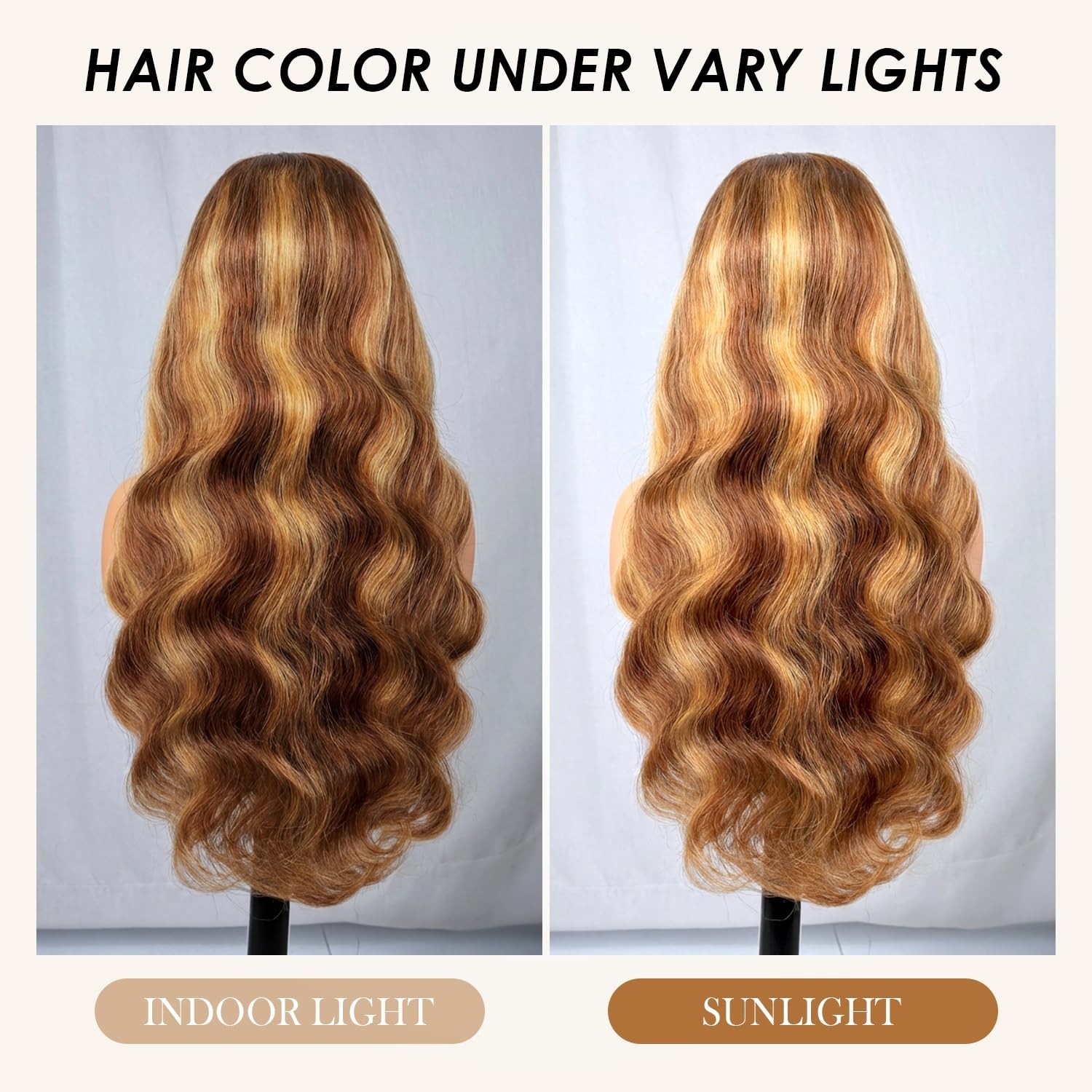Blonde Highlight Body Wave Lace Front Wig 20″ Human Hair