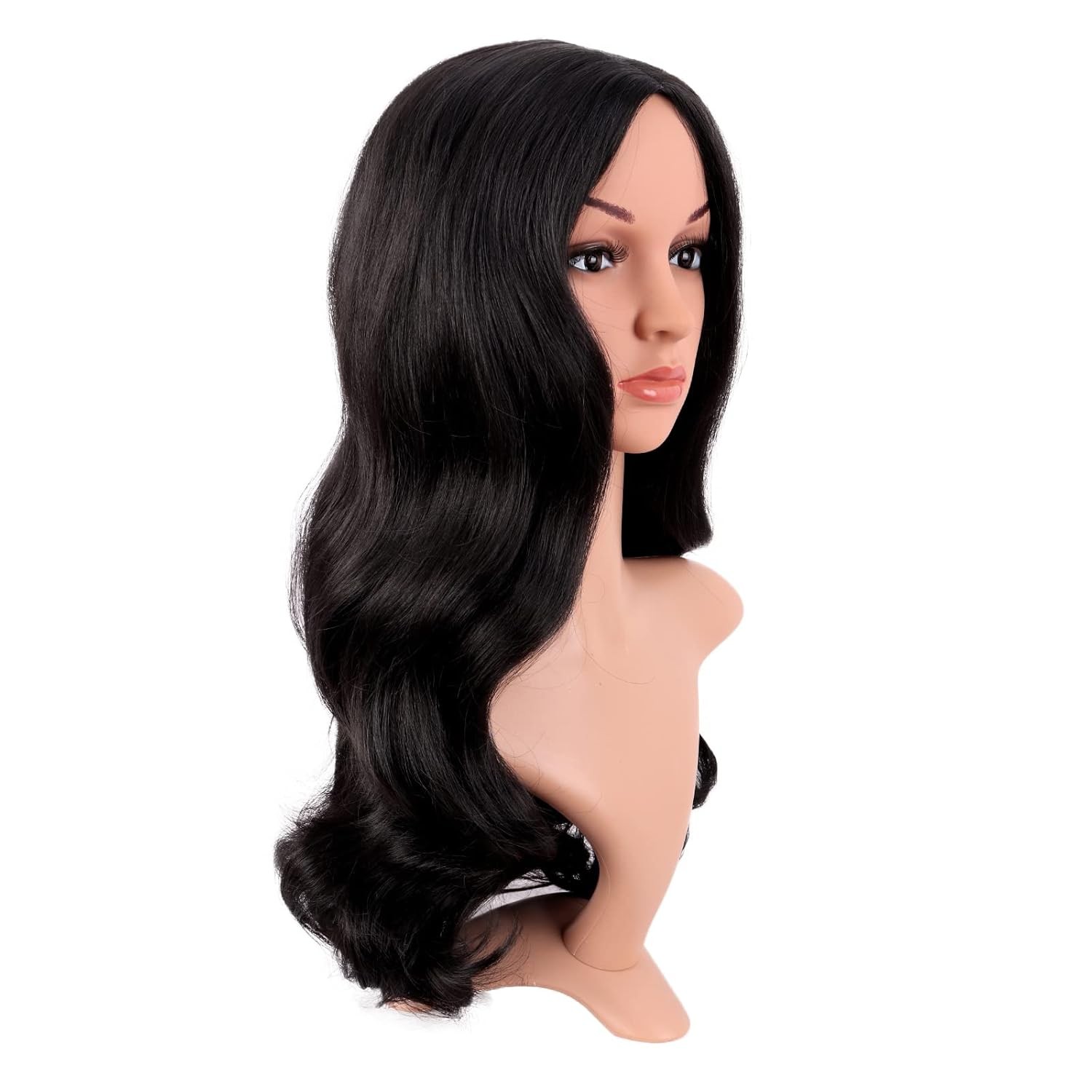 MapofBeauty 22 Inch/55cm Fashion Long Synthetic Fiber Curly Hair Middle Part Cos
