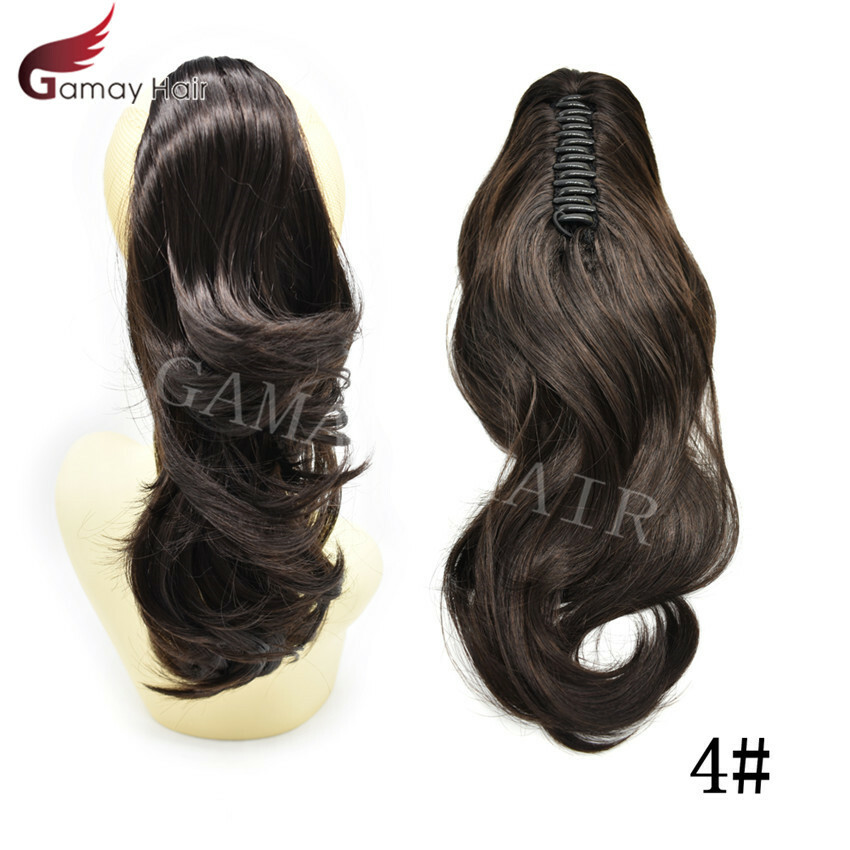 Thick Jaw Claw Clip In Ponytail Curly Wavy Hair Extensions Natural As Human Hair