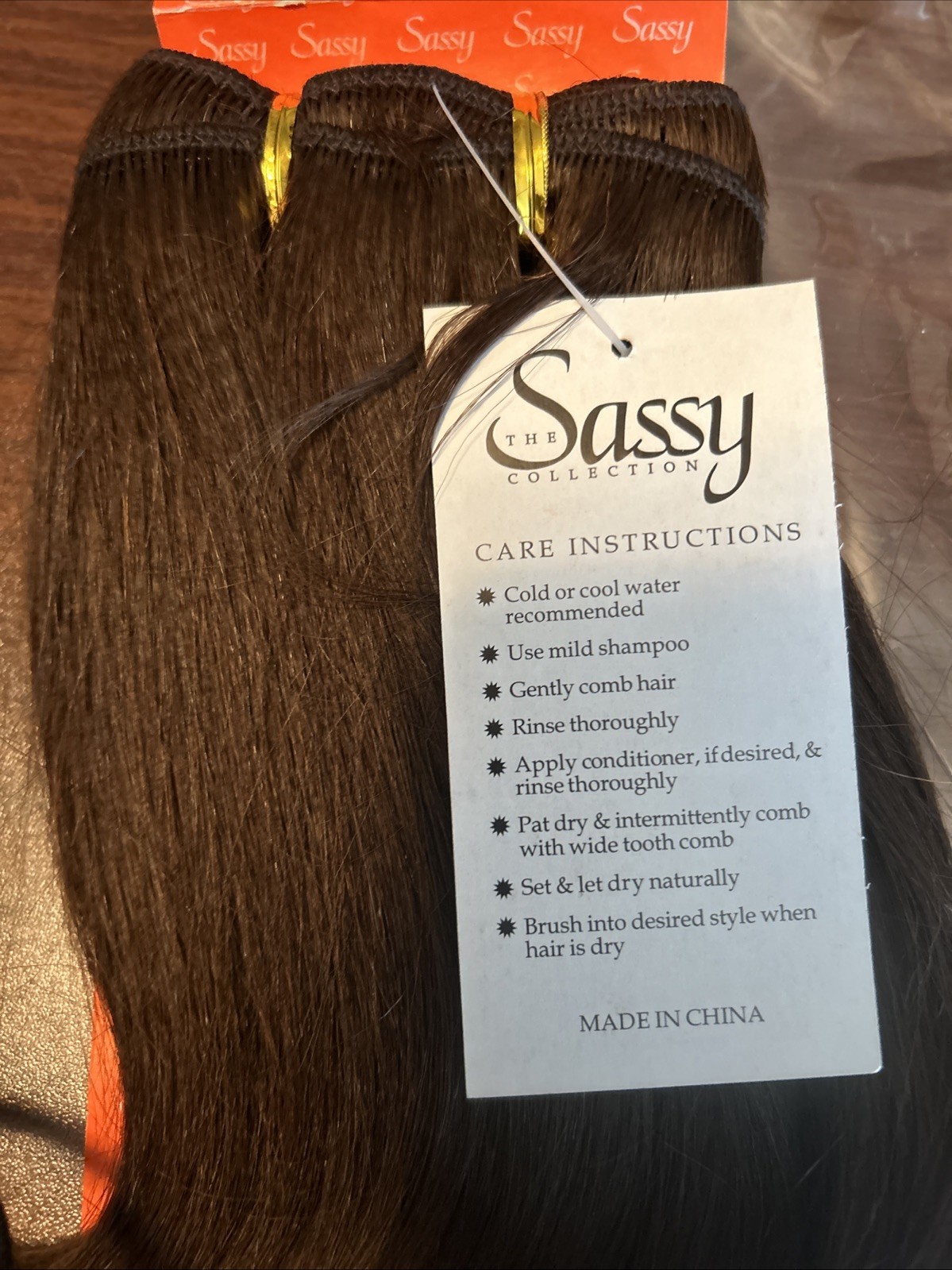 Sassy Collection 100% Human Hair 8″ Silky Straight Color 4. Yaki 8”
