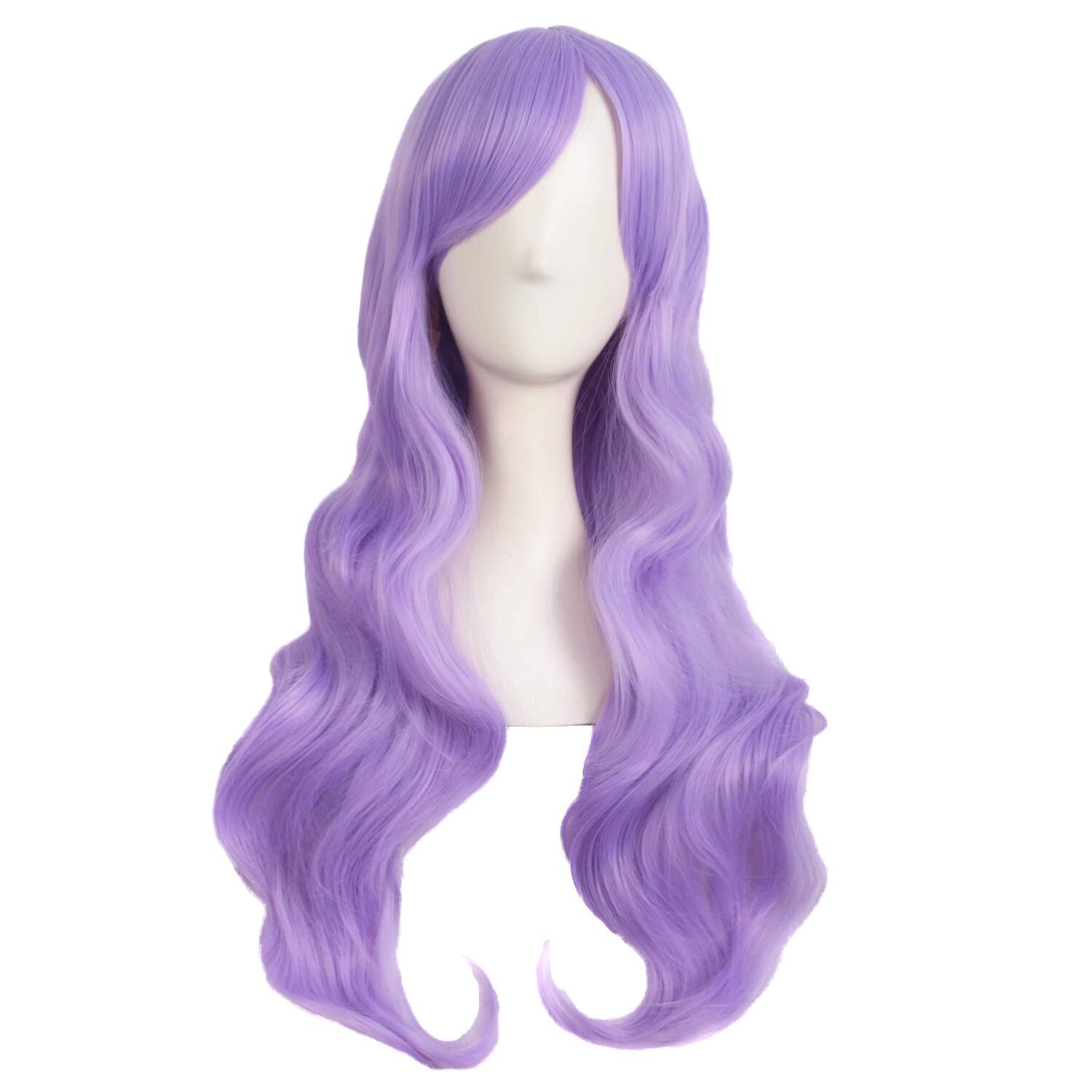 Party Hair Anime Wigs Full Hair Wavy Full Wig Hair 28″ Long Brown Loose Curly