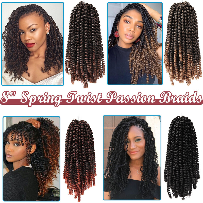 18 Inch 60 Strands/Pack PASSION CROTCHET Twist Crochet Braid Braids Extensions