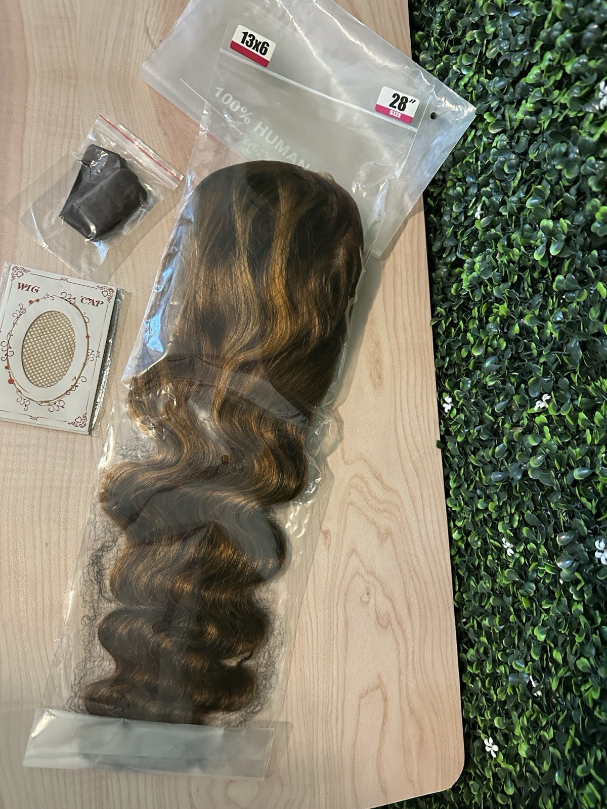 Human Hair Lace Front Wig 28” HD Ombre Body Wave New