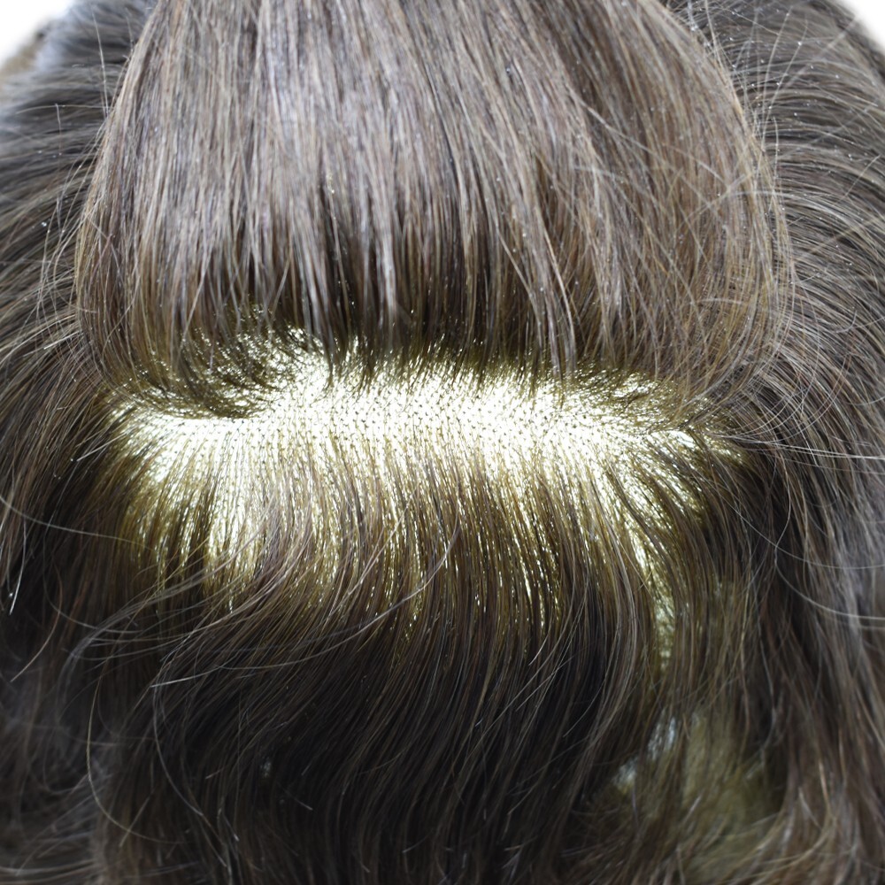 Mens Toupee Hairpiece Mono Poly Around Hair Replacement System for Men Wig Units