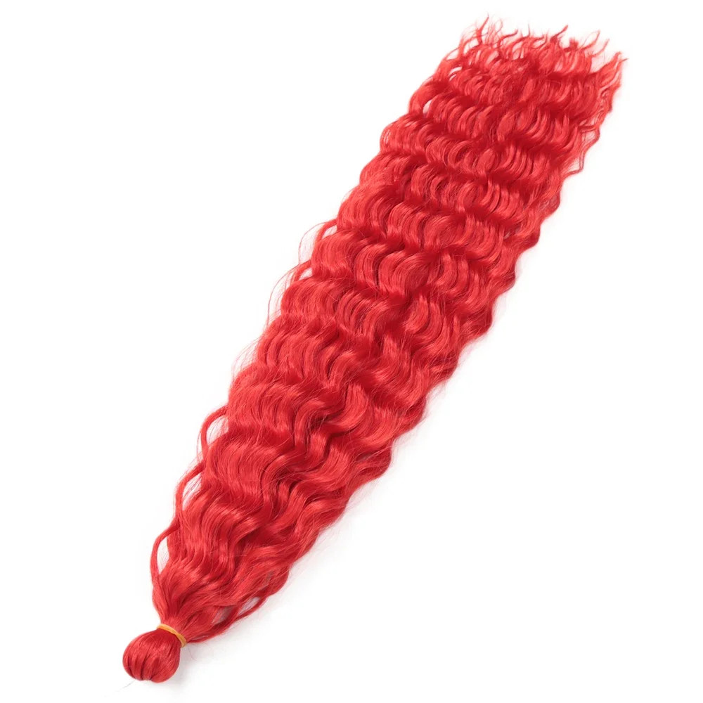 Ariel afro Curl Water Wave Braiding Hair Synthetic Crochet Blonde Pink Ombre