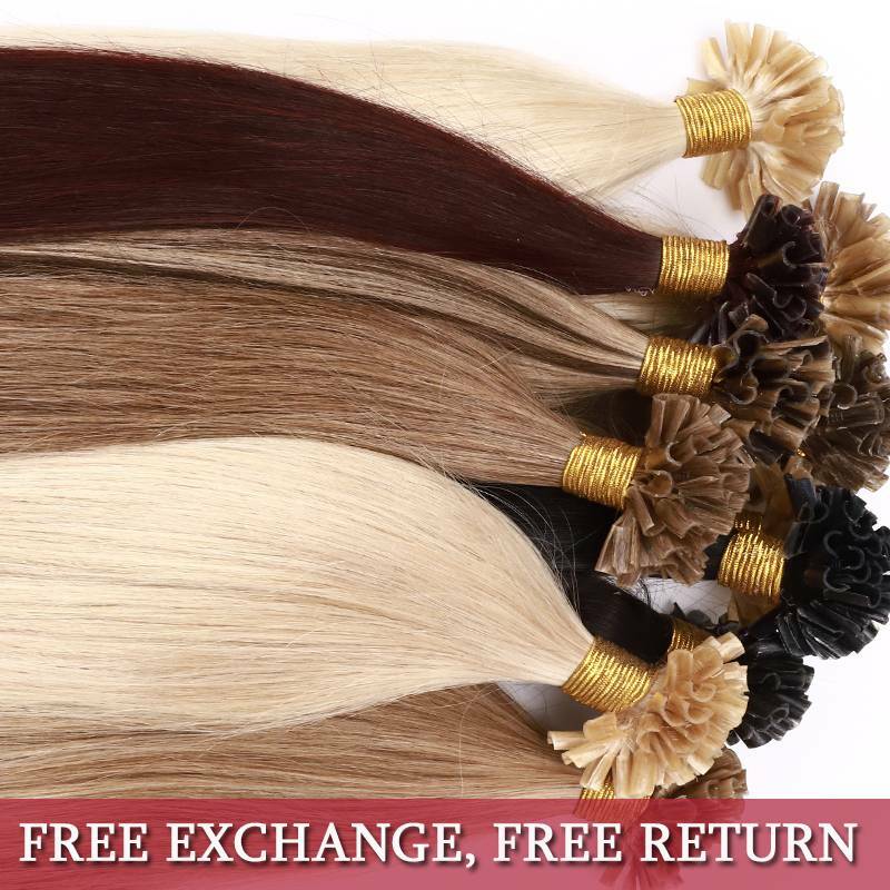 Pre Bonded Fusion Keratin Nail U Tip Remy 100% Human Hair Extensions 200g 300G