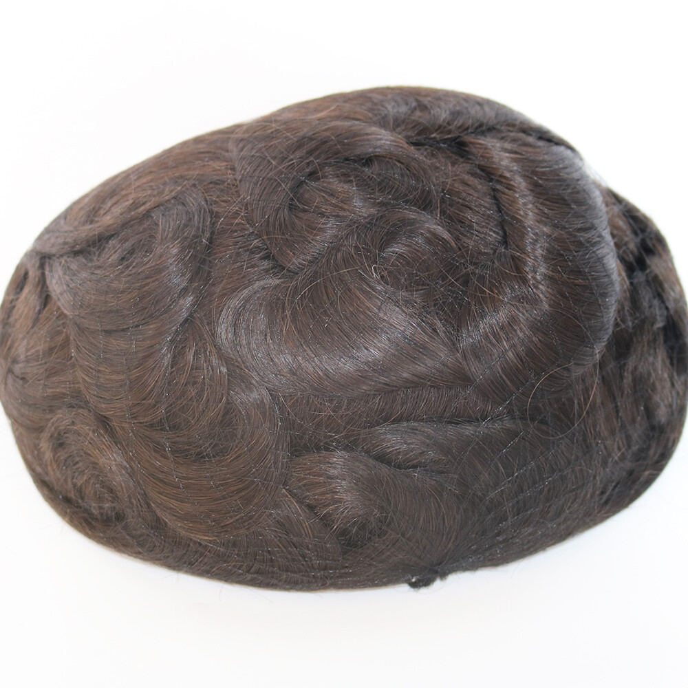 Natural Hair Thin Skin Human Hair Men Toupee Hair System Man Hair Prosthesis Wig