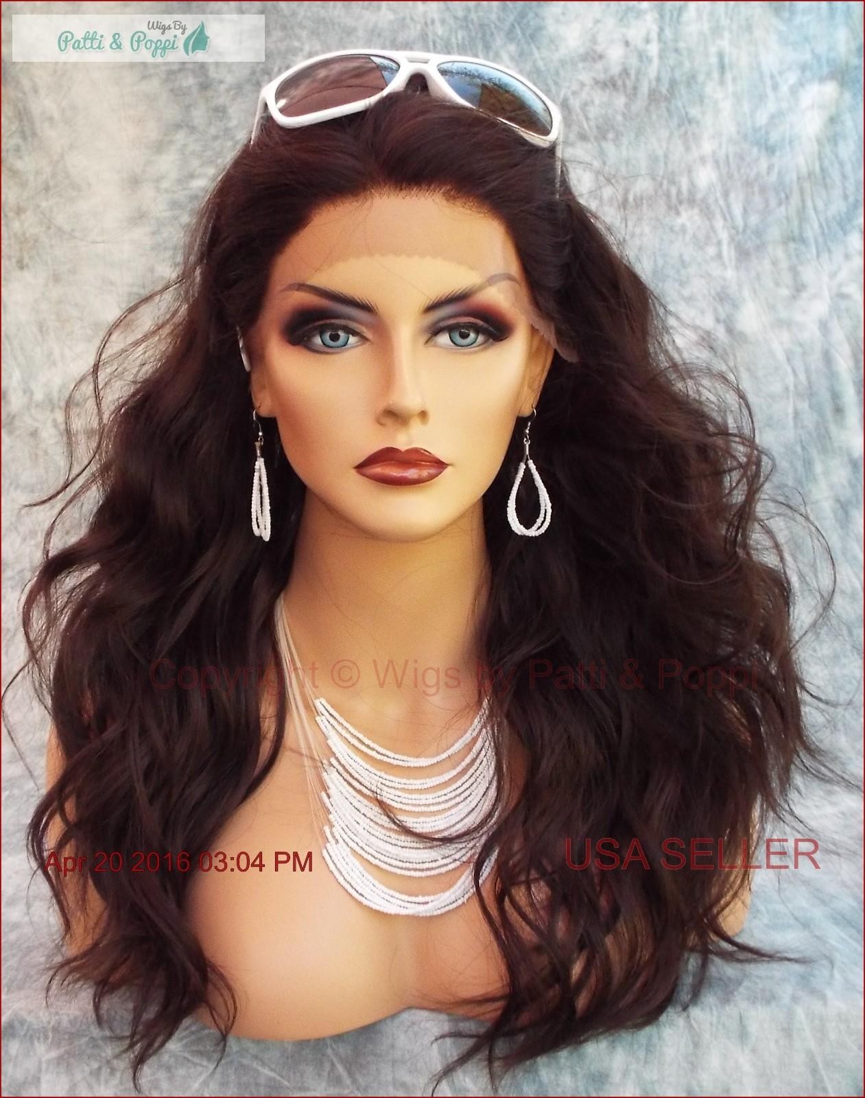LACE FRONT HAND TIED HEAT FRIENDLY EXQUISITE SENSUAL CLR #4 WIG USA SELLER *482