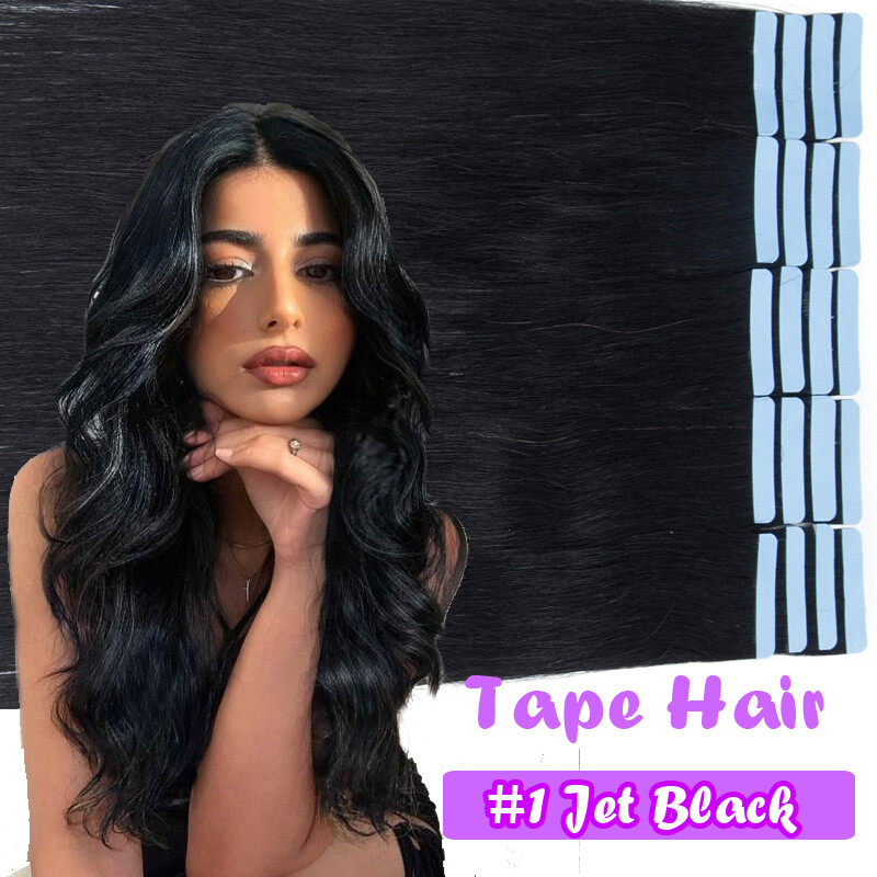 Brown 60PCS 150g Tape In Russian Remy Thick Human Hair Extensions Skin Weft 100g