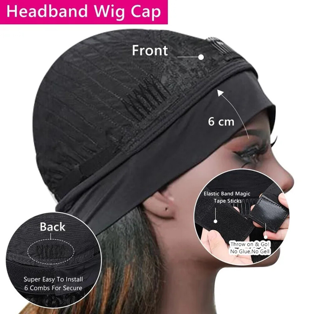 UNice Cambodian Ombre Highlight Balayage Brown Body Wave Headband Human Hair Wig