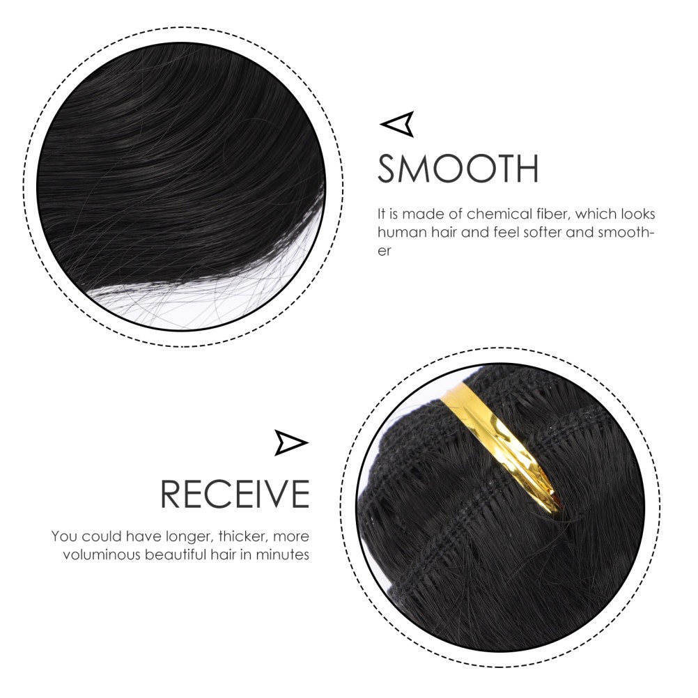 3Pcs Synthetic Body Wave Hair Bundles Reusable Soft Smooth Hair Wefts