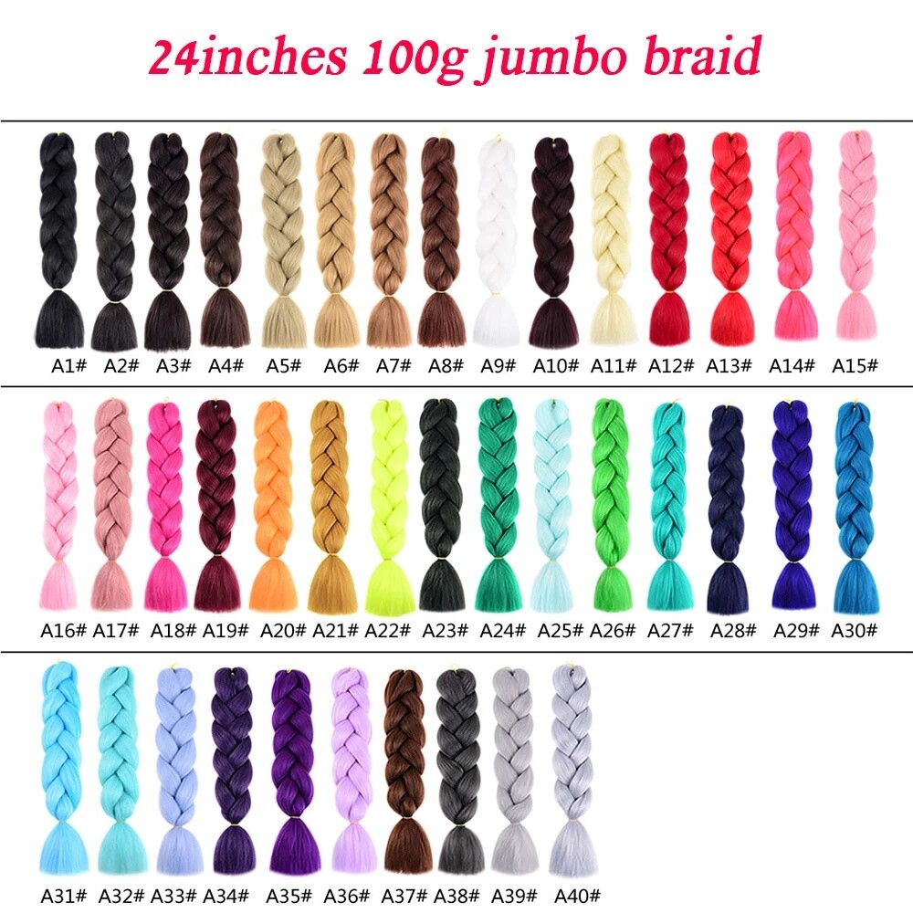 24Inch 100g Braiding Hair Extension Crotchet Braids Synthetic Hair Extenisons